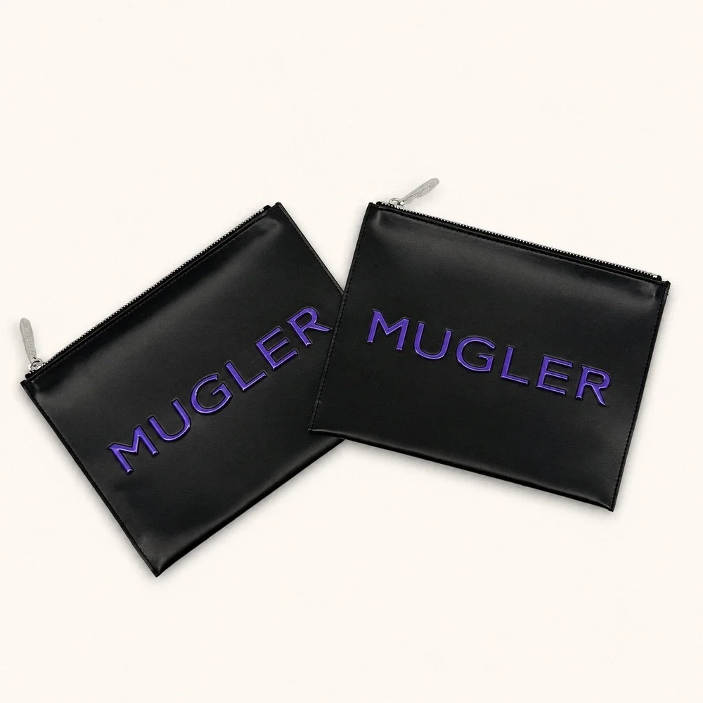 NEW Mugler Parfums Alien Extraintense Cosmetic Travel Pouch Bag Goth Cyber Angel